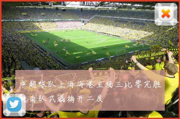 中超球队上海海港主场三比零完胜河南队武磊梅开二度